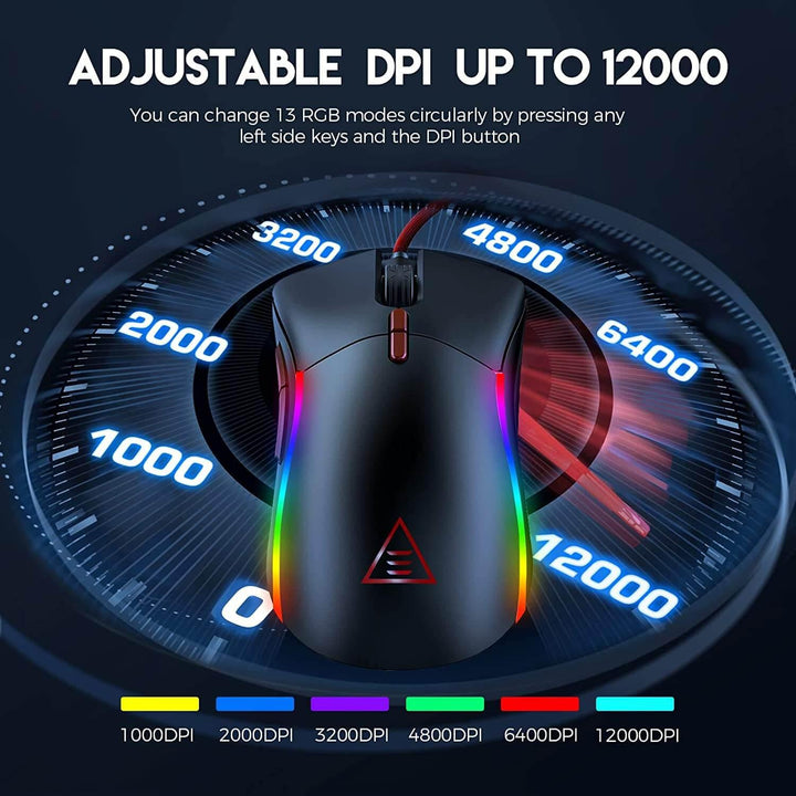 EKSA® EM200 RGB Wired Gaming Mouse - EKSA